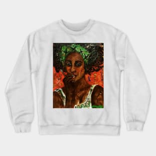 Smoking lady 26 Crewneck Sweatshirt